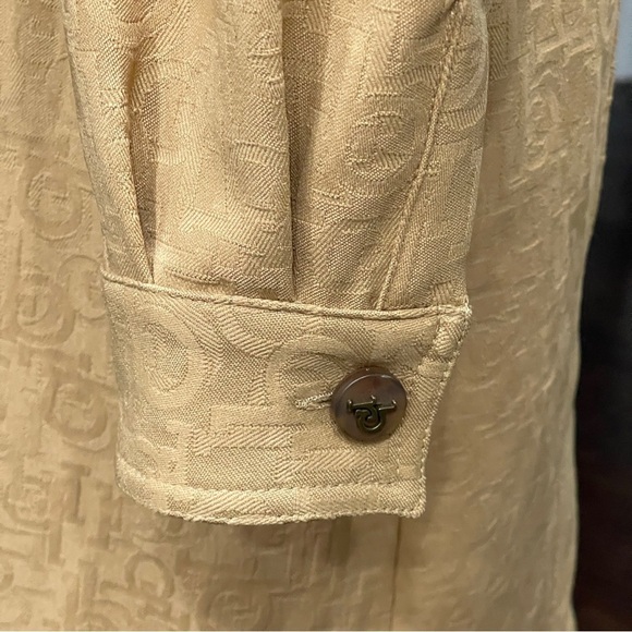 VTG RoccoBarocco Monogram Dress | Size 6 | Belted Soft Denim Button Down - Picture 11 of 15